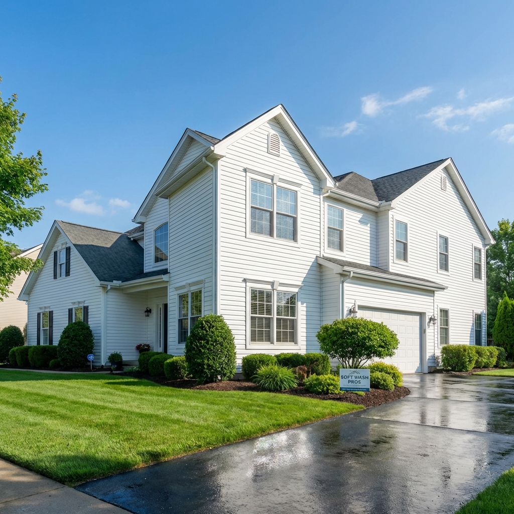 House Soft Washing Siding Cleaning in Spring TX